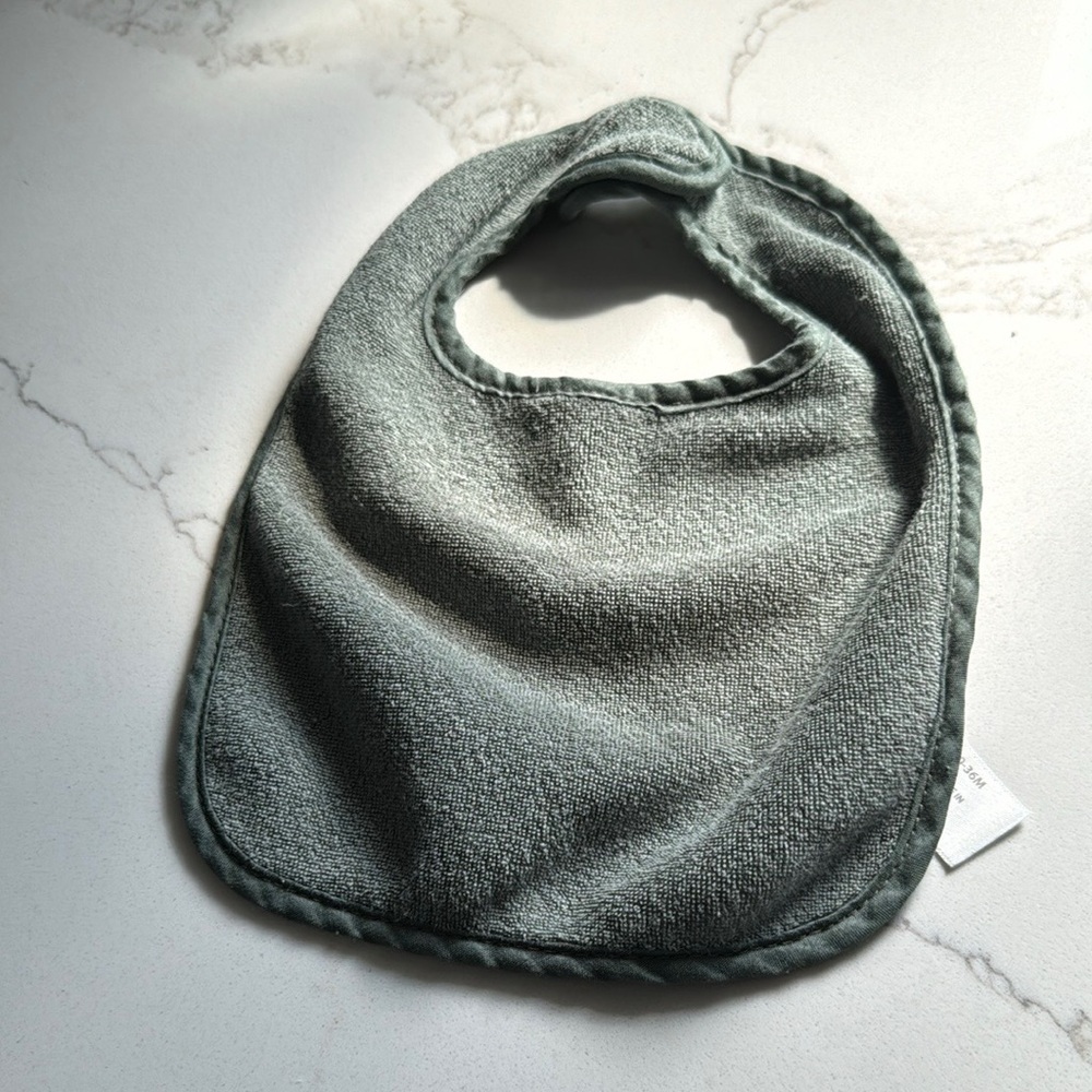 Grey baby bib